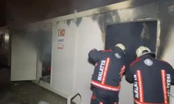 Malatya'da konteyner kentte yangın
