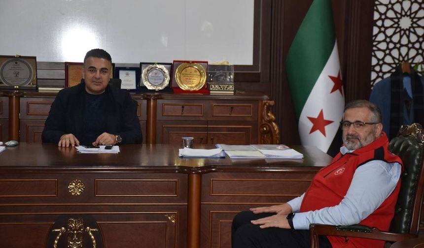 Umut Kervanı'ndan Afrin Belediye Başkanına ziyaret